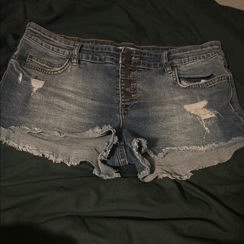 Billabong Distressed Blue Jean Shorts